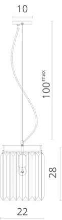 Подвесной светильник Divinare NOVA 3001 02 SP-1